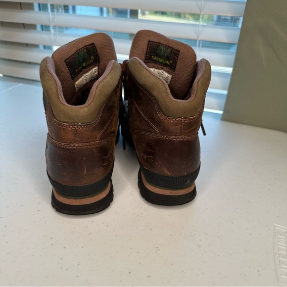 Timberland Women’s Brown Leather Lace Up High Top Euro Hiker Hiking Boots - Picture 4 of 9